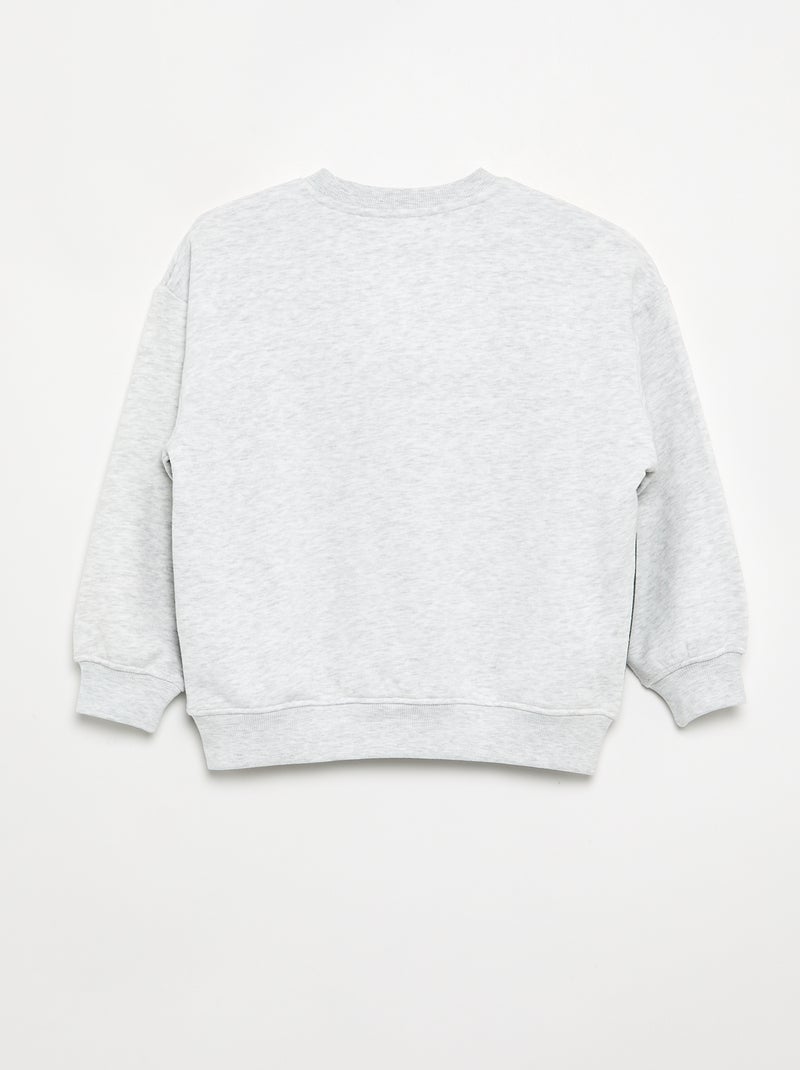 Sweatshirt bicolor de manga comprida Cinza - Kiabi