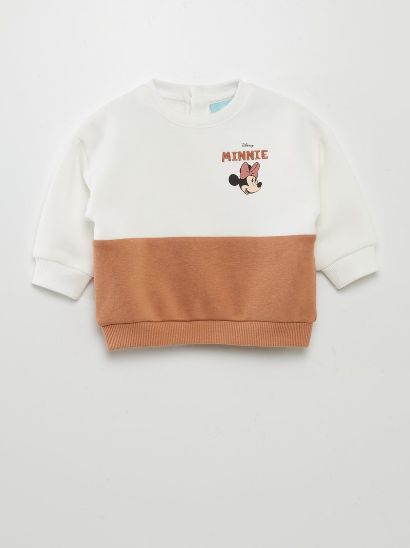Sweatshirt bicolor 'Minnie' BEGE - Kiabi
