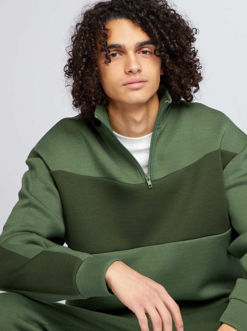 Sweatshirt bicolor VERDE - Kiabi