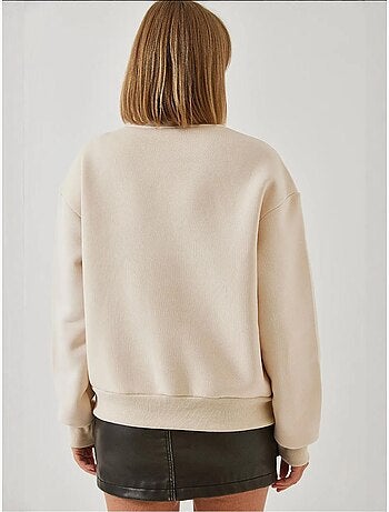 Sweatshirt bordada com coração lucci