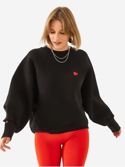 Sweatshirt bordada de gola redonda e manga comprida lucci - Kiabi