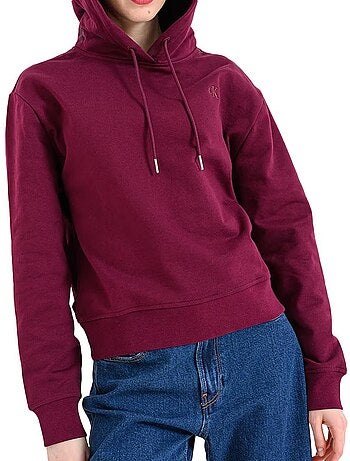 Sweatshirt Bordeaux Calvin Klein Jeans Archive para Mulher LV047C224G