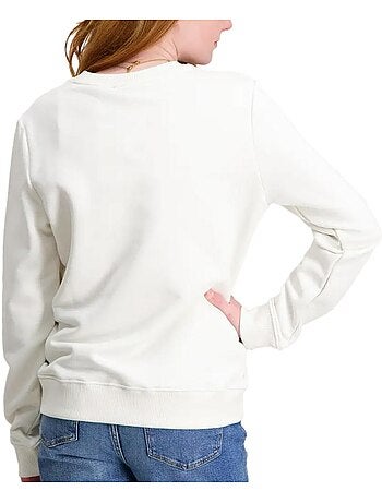 Sweatshirt Branco Calvin Klein Jeans Mono para Menina