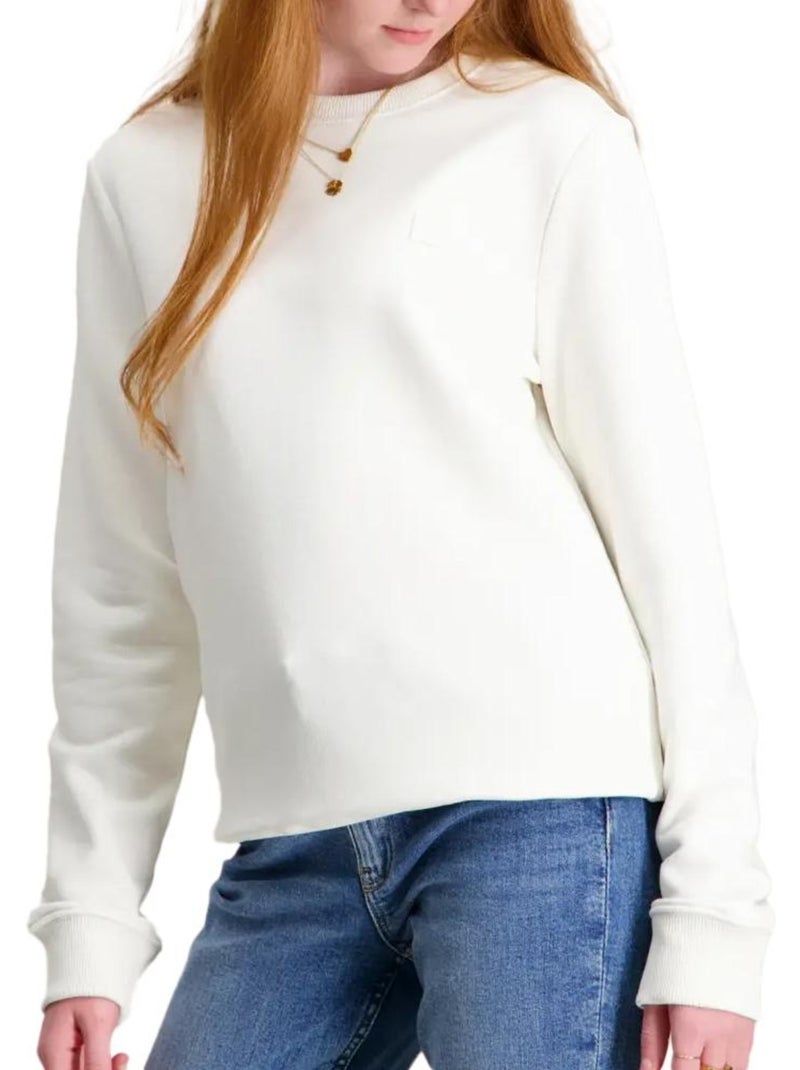 Sweatshirt Branco Calvin Klein Jeans Mono para Menina Branco - Kiabi