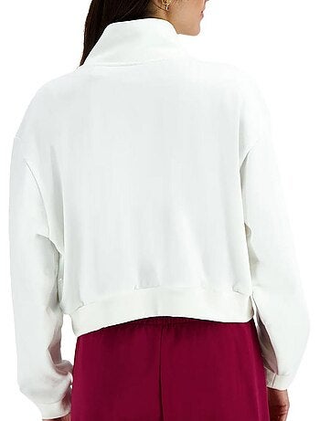 Sweatshirt branco le coq sportif heritage para mulher