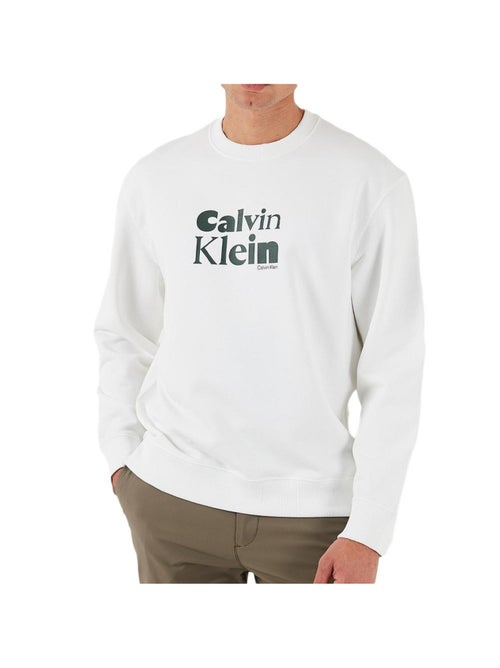 Sweatshirt branco masculino calvin klein jeans calvi - Kiabi