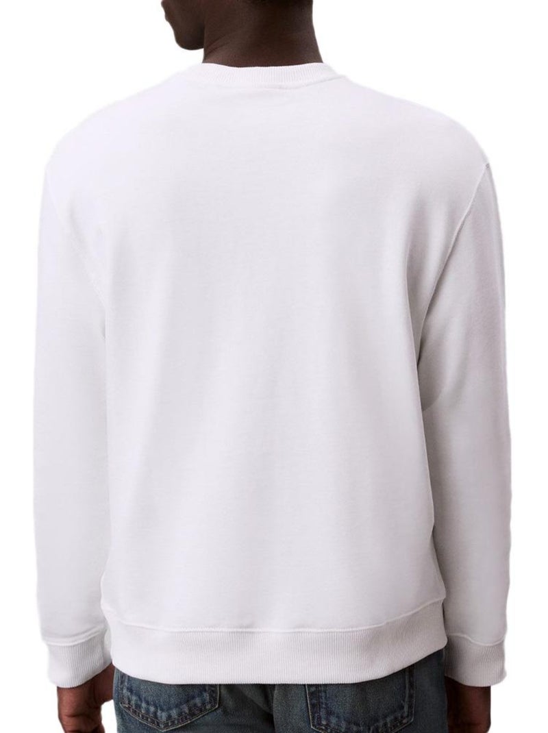 Sweatshirt Branco Masculino Calvin Klein Jeans Terry Branco - Kiabi