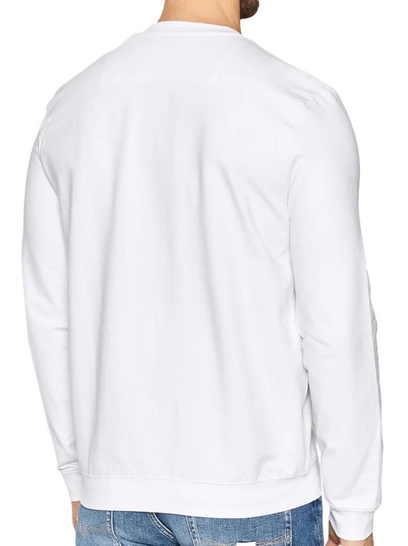 Sweatshirt branco masculino guess com logótipo triângulo Branco - Kiabi