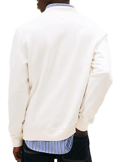 Sweatshirt branco masculino tommy hilfiger reg flag crews - Kiabi Sweatshirt branco masculino tommy hilfiger reg flag crews - Kiabi