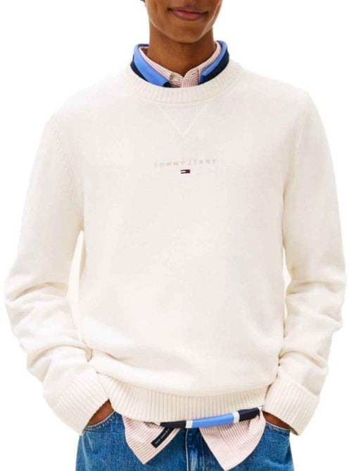 Sweatshirt Branco Tommy Hilfiger Linears para Homem - Kiabi Sweatshirt Branco Tommy Hilfiger Linears para Homem - Kiabi