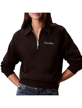 Sweat Calvin Klein Jeans French Terry Malva para Mulher