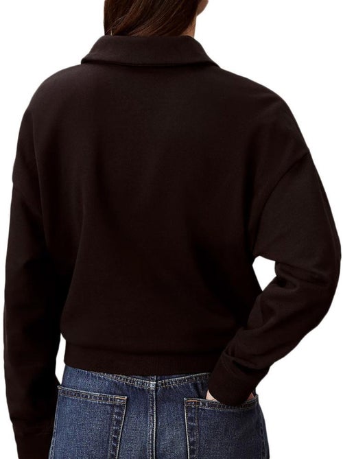 Sweatshirt Calvin Klein Jeans French Terry Preto para Mulher - Kiabi Sweatshirt Calvin Klein Jeans French Terry Preto para Mulher - Kiabi