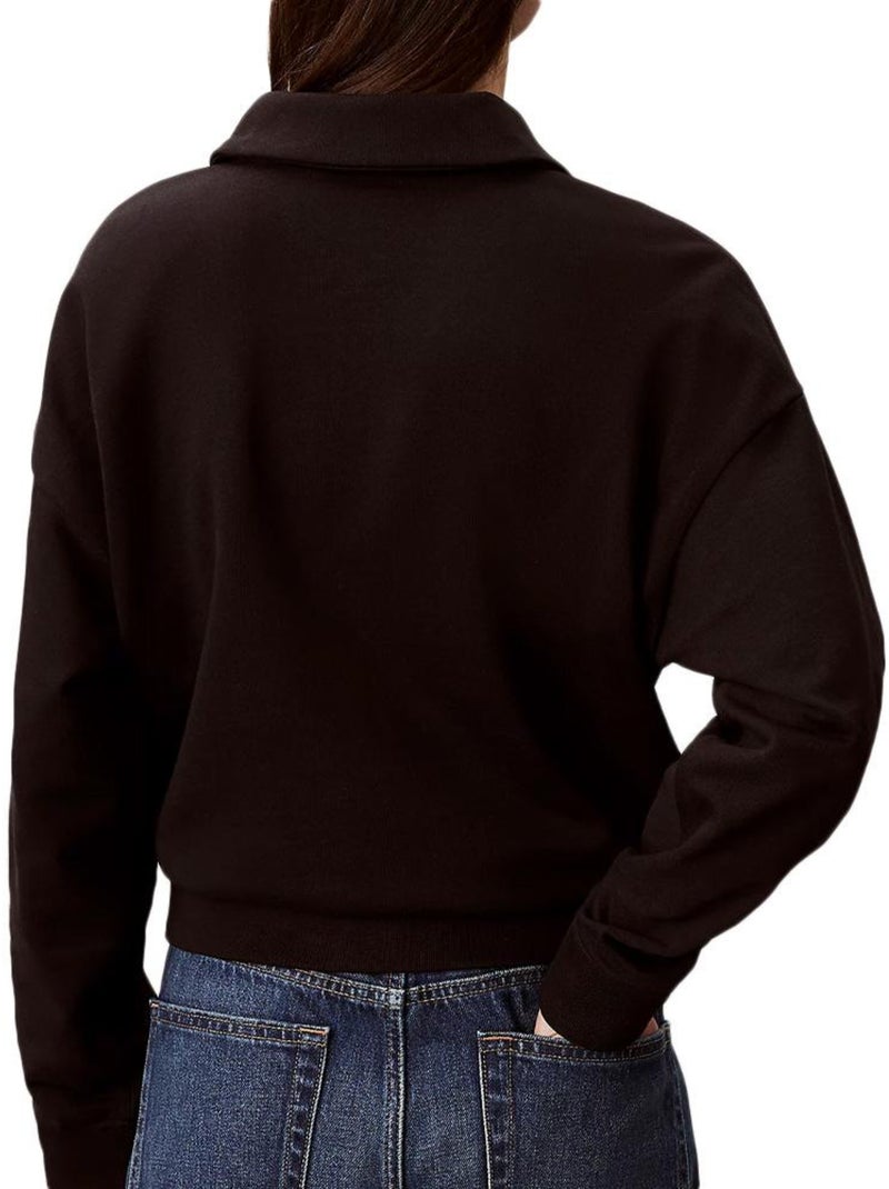 Sweatshirt Calvin Klein Jeans French Terry Preto para Mulher Preto - Kiabi