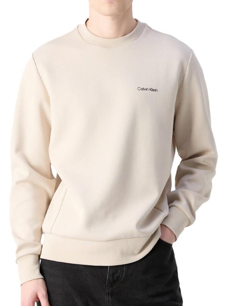 Sweatshirt Calvin Klein Jeans Micro Preto para Homem Bege - Kiabi
