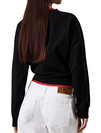 Sweatshirt calvin klein jeans preto para mulher lv047b234g