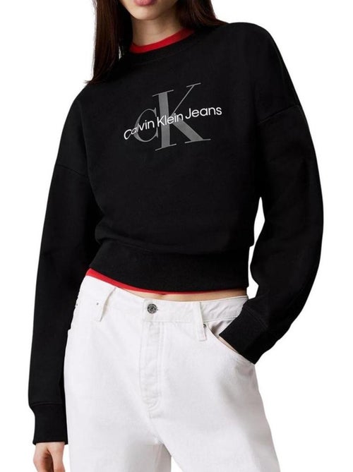 Sweatshirt Calvin Klein Jeans Preto para Mulher LV047B234G - Kiabi