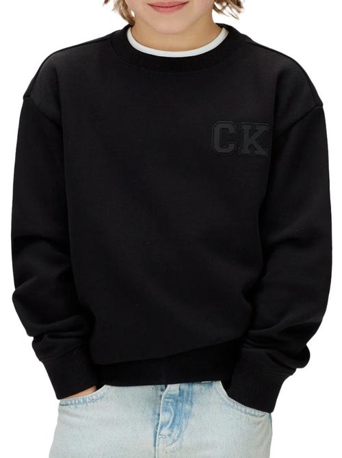 Sweatshirt calvin klein jeans relaxed crewneck preto para rapaz - Kiabi Sweatshirt calvin klein jeans relaxed crewneck preto para rapaz - Kiabi
