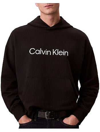 Sweatshirt calvin klein jeans standard preto para homem