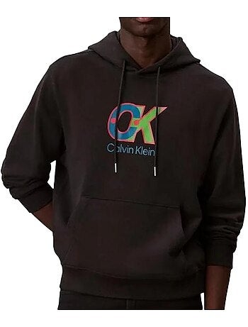 Sweatshirt calvin klein jeans terry para homem preto