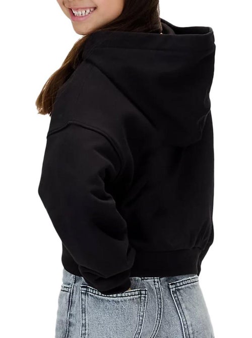 Sweatshirt calvin klein jeans terry preto para menina - Kiabi