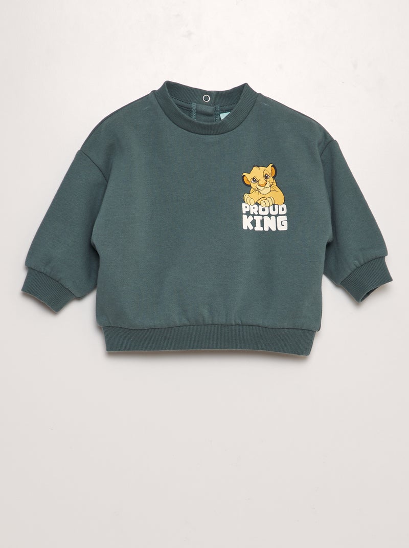 Sweatshirt 'Carros' em moletão VERDE - Kiabi