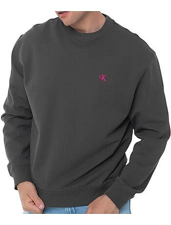 Sweatshirt cinzento antracite calvin klein para homem