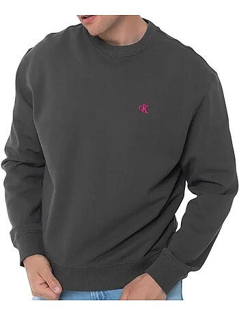 Sweatshirt cinzento antracite calvin klein para homem