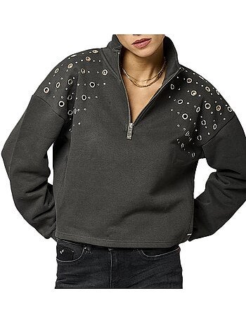 Sweatshirt cinzento feminino kaporal magie