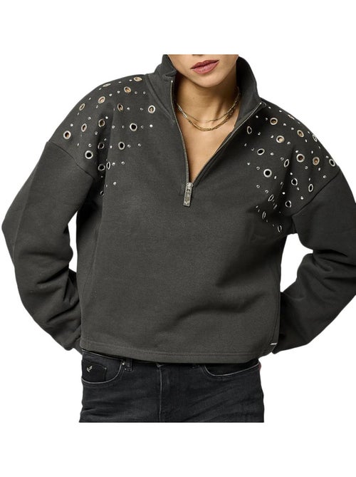 Sweatshirt Cinzento Feminino Kaporal MAGIE - Kiabi Sweatshirt Cinzento Feminino Kaporal MAGIE - Kiabi