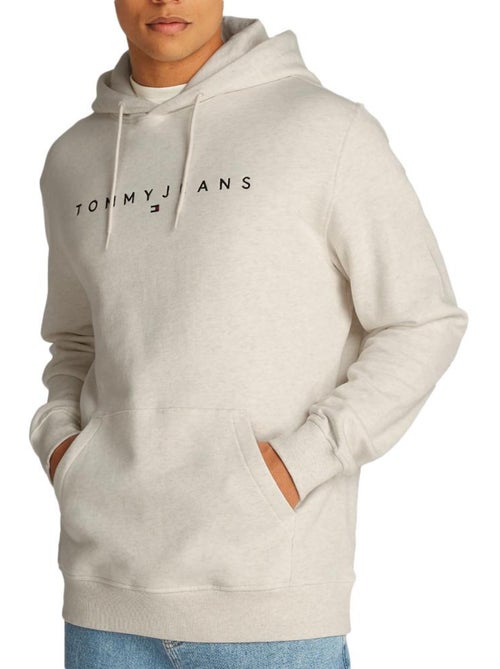 Sweatshirt cinzento linear logo tommy hilfiger para homem - Kiabi