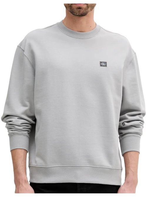 Sweatshirt cinzento masculino calvin klein jeans com emblema terry - Kiabi Sweatshirt cinzento masculino calvin klein jeans com emblema terry - Kiabi
