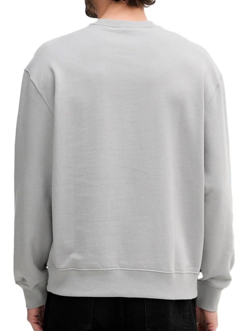 Sweatshirt Cinzento Masculino Calvin Klein Jeans com Emblema Terry Cinza-prateado - Kiabi