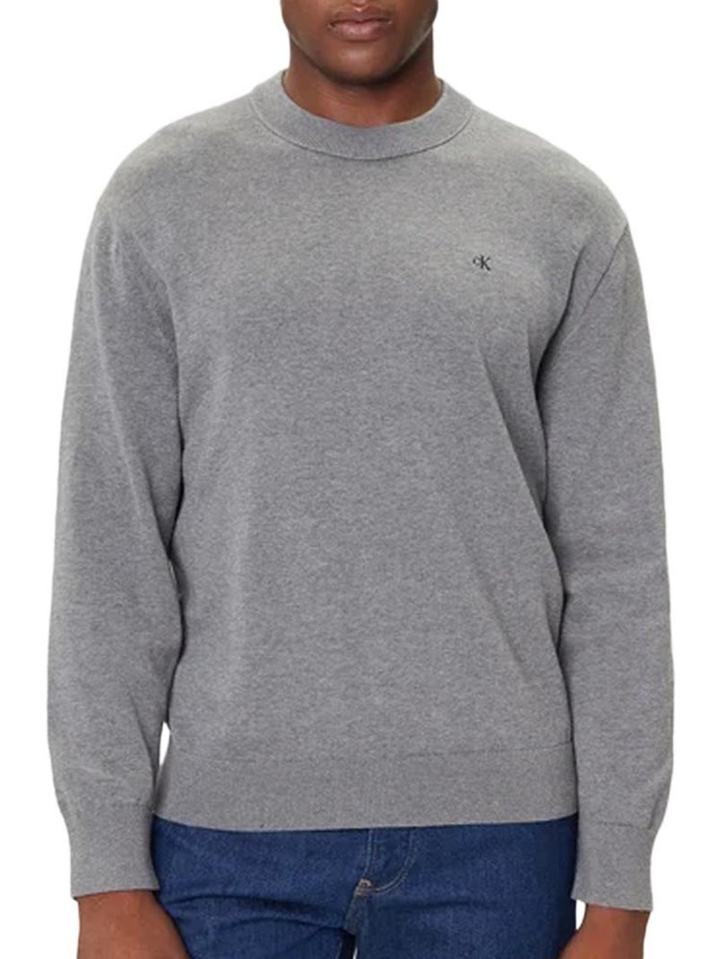 Sweatshirt Cinzento Masculino Calvin Klein Jeans Easy Cinza-prateado - Kiabi