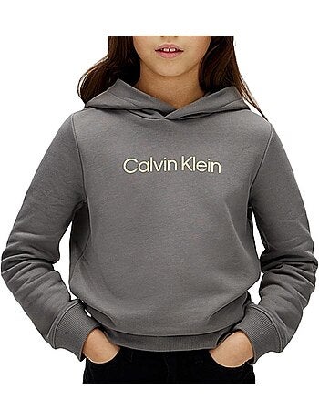 Sweatshirt cinzento para menina calvin klein jeans terr