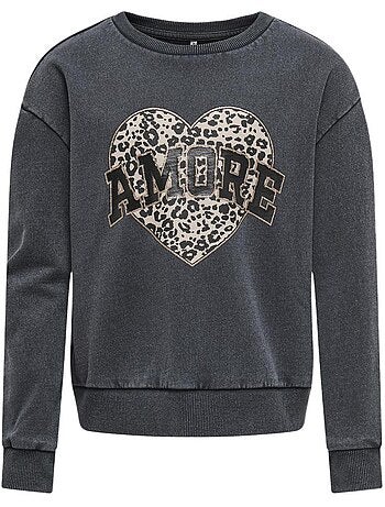 Sweatshirt Cinzento para Menina Kids ONLY Gruna