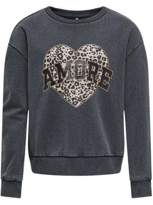 Sweatshirt cinzento para menina kids only gruna - Kiabi Sweatshirt cinzento para menina kids only gruna - Kiabi