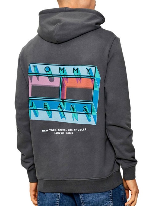 Sweatshirt cinzento tommy hilfiger tjm flag para homem - Kiabi