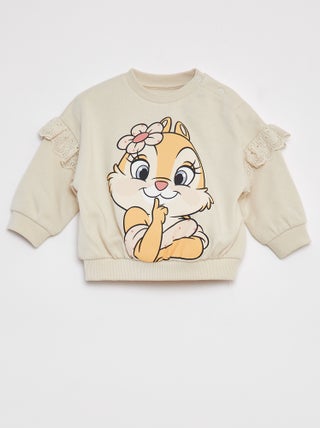 Sweatshirt 'Claris' 'Disney' com folhos nas mangas