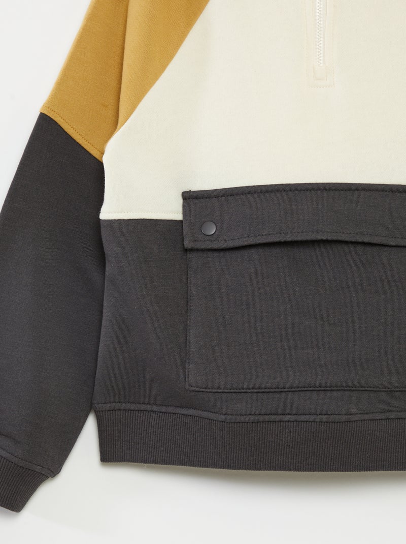 Sweatshirt color-block  - So Easy BRANCO - Kiabi
