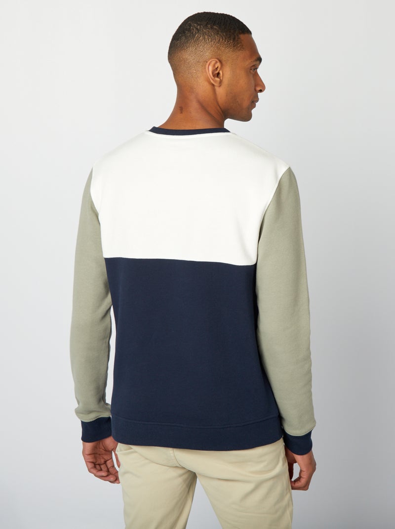 Sweatshirt color-block BRANCO - Kiabi