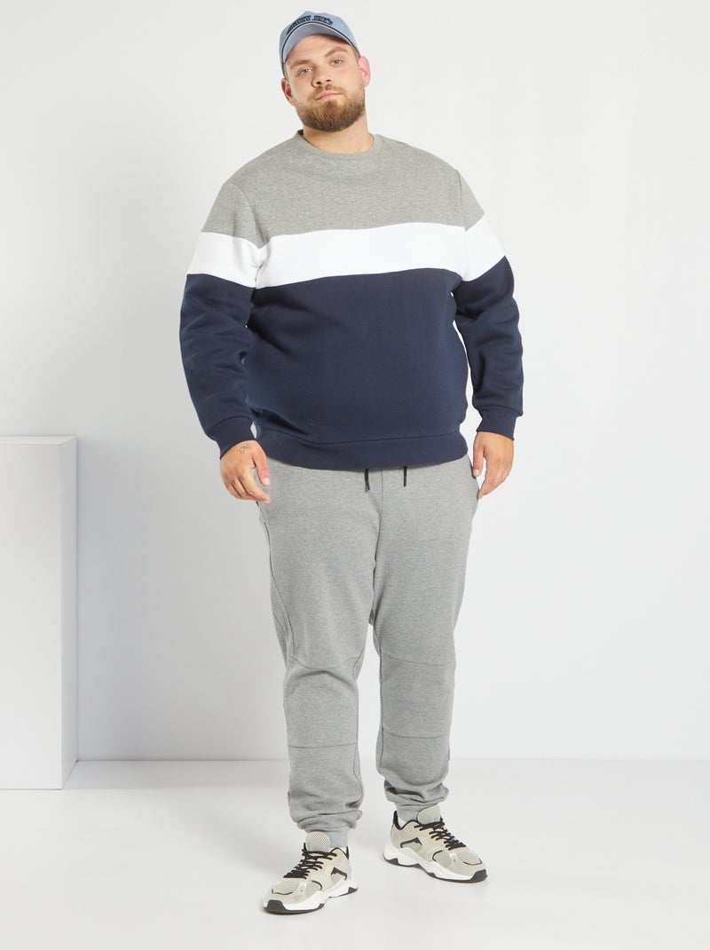 Sweatshirt color-block CINZA - Kiabi