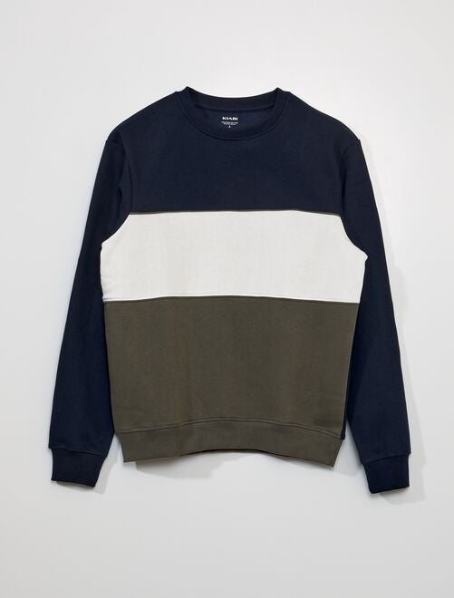 Sweatshirt color-block em moletão - Kiabi