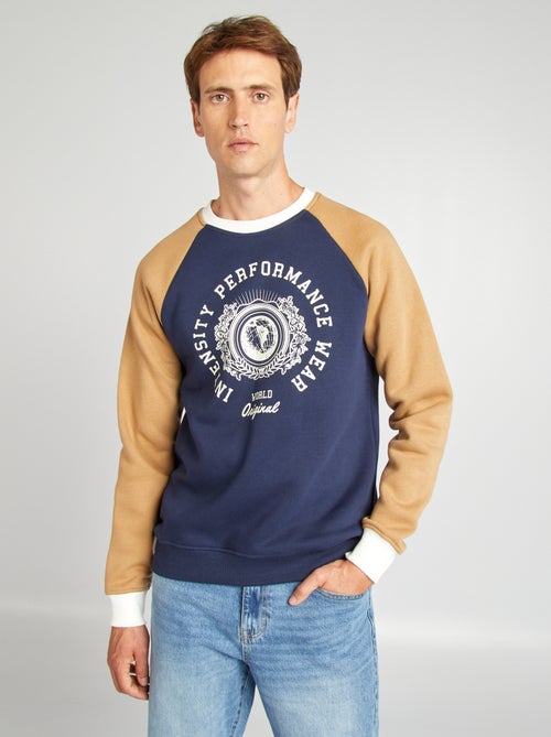 Sweatshirt color-block em moletão - Kiabi