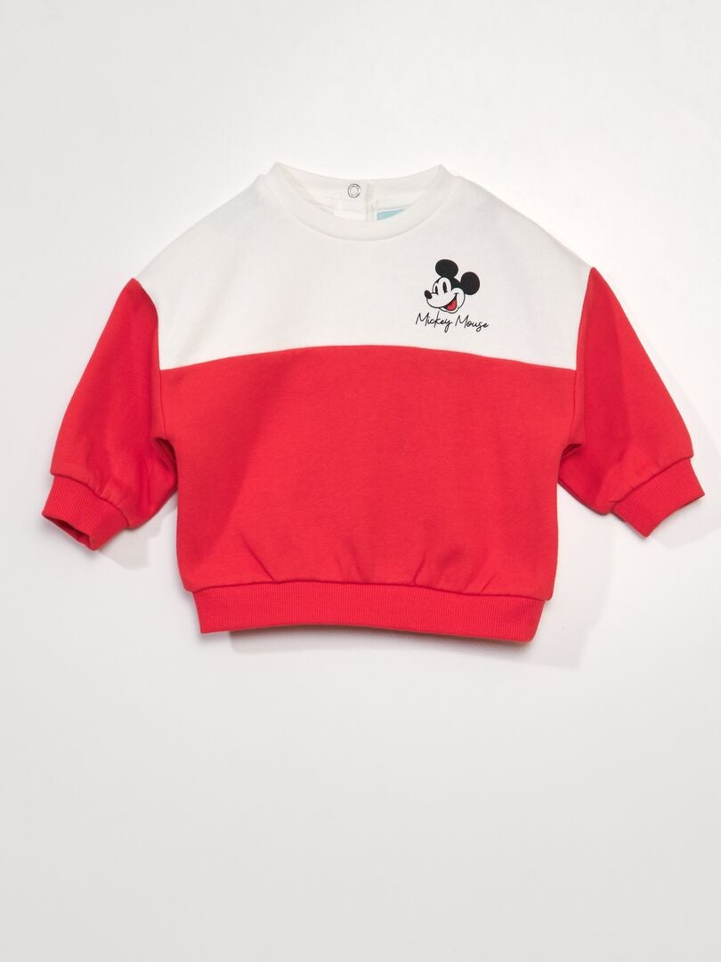 Sweatshirt color-block 'Mickey' BRANCO - Kiabi