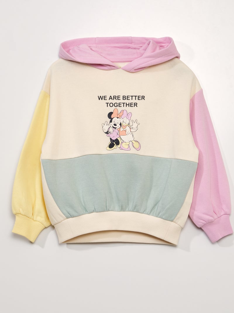 Sweatshirt color-block 'Minnie e Margarida' BEGE - Kiabi