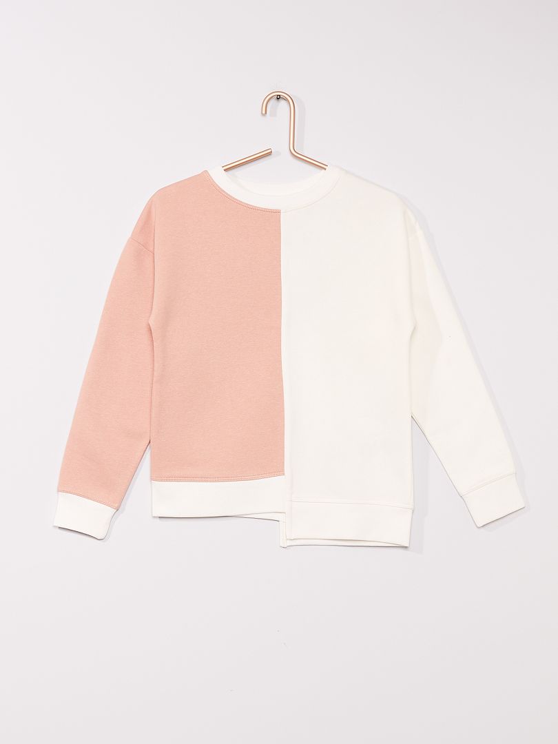 Sweatshirt colorblock assimétrica ROSA - Kiabi