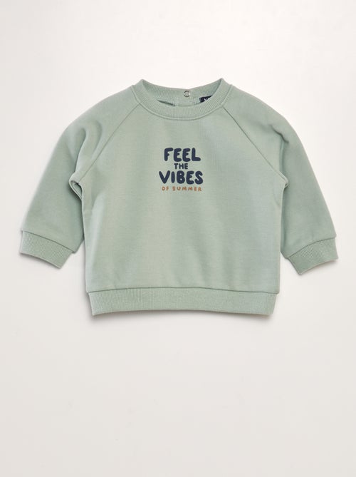 Sweatshirt colorida de algodão - Kiabi