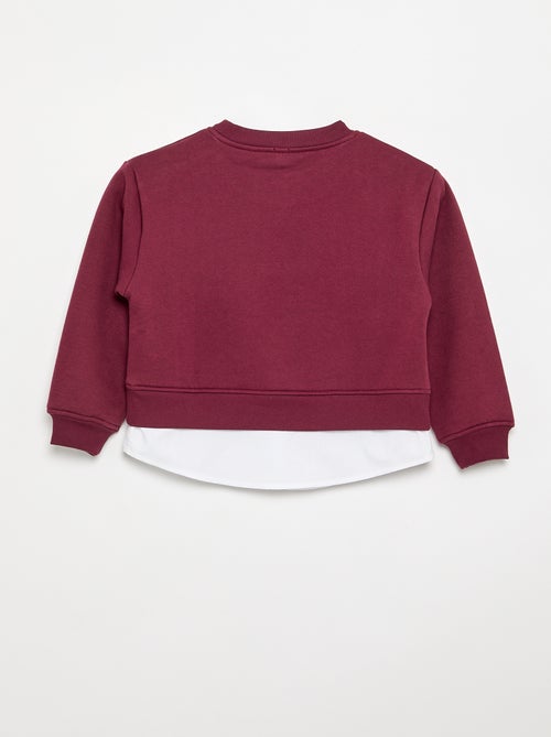 Sweatshirt com base de camisa integrada e bordado no peito - Kiabi Sweatshirt com base de camisa integrada e bordado no peito - Kiabi
