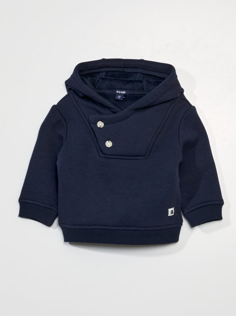 Sweatshirt com capuz - Sempre + suave AZUL - Kiabi