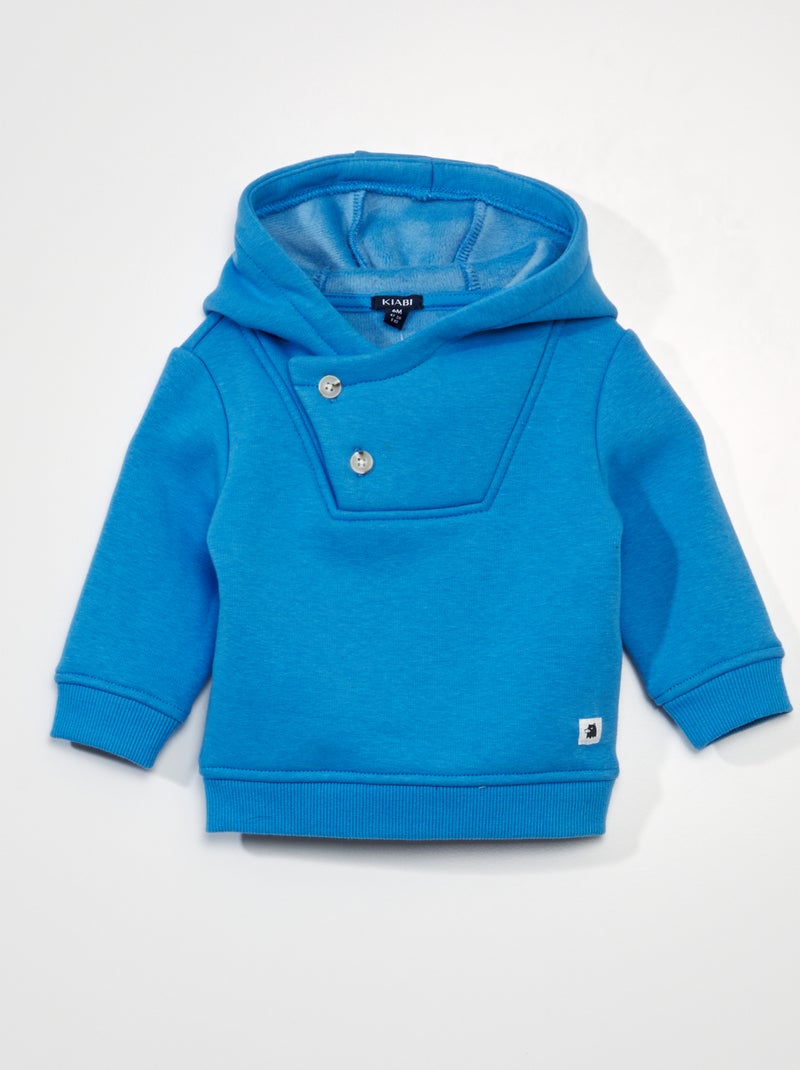 Sweatshirt com capuz - Sempre + suave AZUL - Kiabi